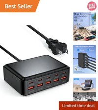 70W USB C Charger Block, 10 Port Fast USB Charging Station for Multi Devices, G