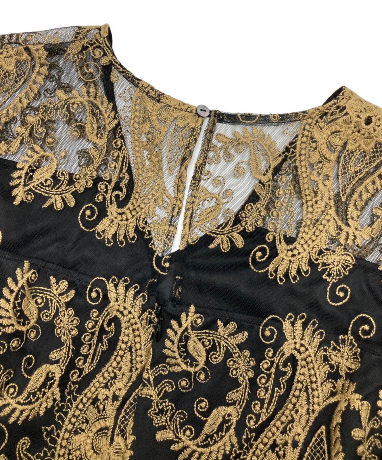 Ameri Embroidered Dress/ Black/ Size: M - image 4