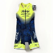 TEAM ZOOT WOMENS LTD TRIATHLON SLEEVELESS FULL ZIP RACESUIT SIZE MEDIUM NAVY NWT