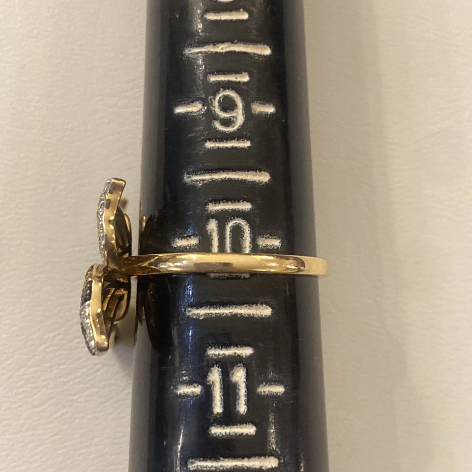 Anillo mariposa diamantes blancos, negros y marrones Effy 0,72 CTW - oro blanco de 14K Foto 4 de 4