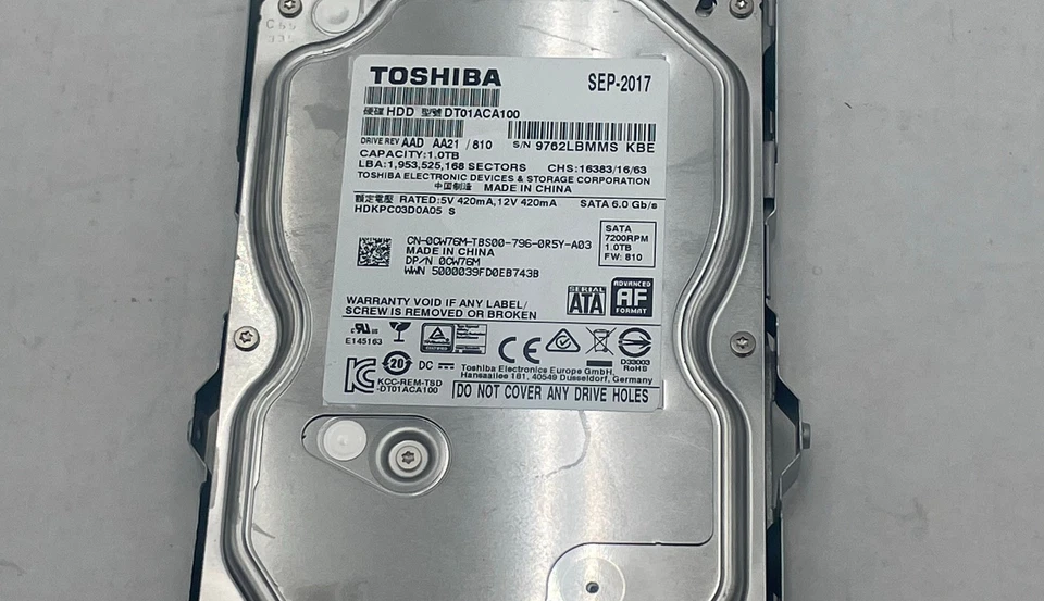 Disco duro interno Toshiba 1 TB HGST 500 GB Fujitsu 40 GB lote de 4 Foto 2 de 4