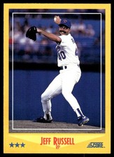Jeff Russell 1988 Score #514 Texas Rangers MLB READ FREE SHIPPING AutographDen