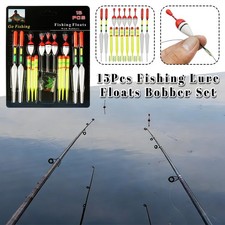 15PC Fishing Lure Floats Bobber Set Professional Vertical Buoy Fishing Tools