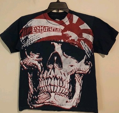 Skate Lab Vintage T Shirt 2000s Classic Skatelab Rat And Pirate Skull XL (14-16)
