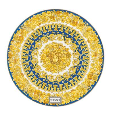 VERSACE BY ROSENTHAL MEDUSA RHAPSODY BLUE SERVICE PLATE #403672-10263 BRAND NIB