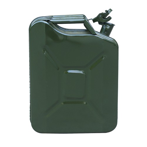 Jerry Can Gasoline Oil Army Army Backup Metal Steel 5 Gallon 20L Tank Green - Picture 3 of 10