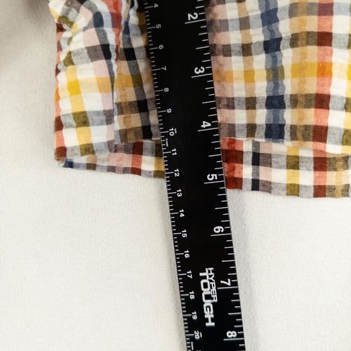 Pantalones Cortos LOFT Para Mujer Medianos Multicolor A Cuadros Seersucker Tiro Alto Plisado Cinturón - Imagen 7 de 9