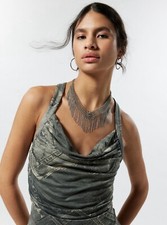 Urban Outfitters Silence + Noise Jordyn Asymmetrical Cross Back Dress Size L