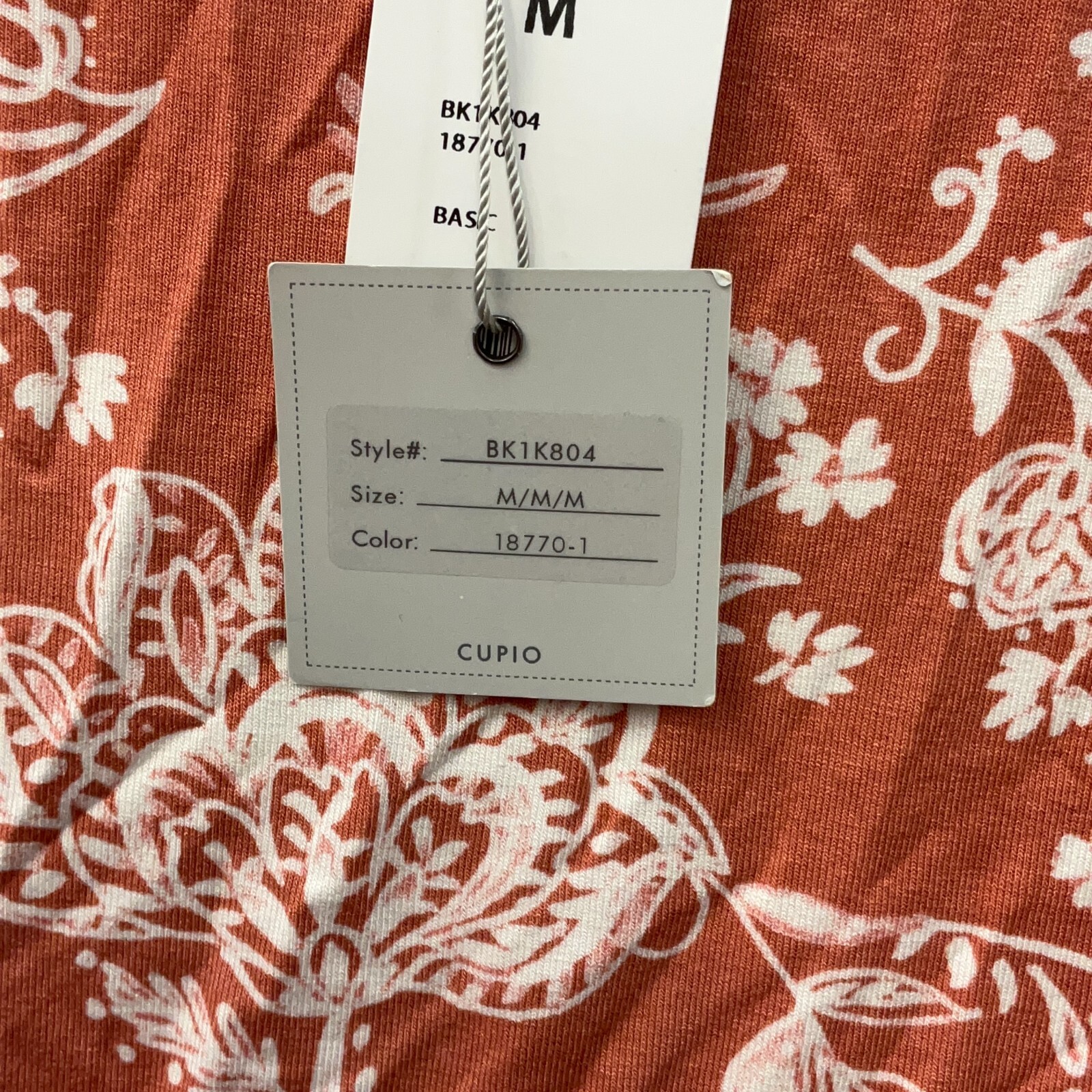 Cupio Basic Top Womens Size Medium Brown Floral L… - image 6