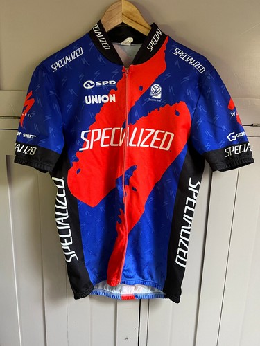 Specialized S Works men's short sleeve cycle jersey | Red/Blue/Black | Small |