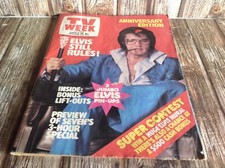 ELVIS VINTAGE TV WEEK MAGAZINE AUGUST 19 1978 ROLLING STONES PIN-UP