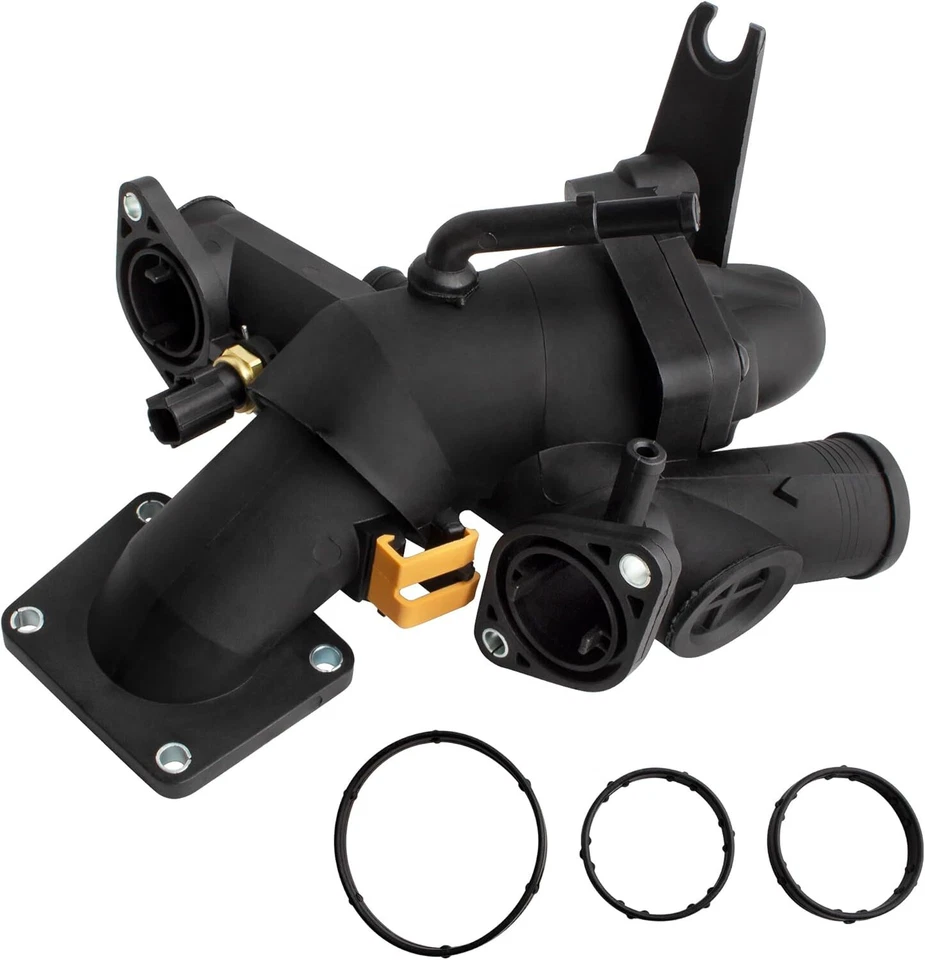 Conjunto de carcasa de termostato de refrigerante de motor para 06-08 Jaguar S-Type XF XJ8 XK 4,2 L V8 Foto 2 de 4