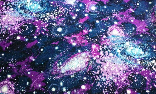 Fabric Traditions Cosmic Blue Purple Sparkle 74"x43" Cotton Fabric (2016) - Picture 2 of 3