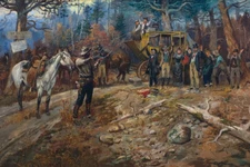 The Hold Up by Charles M Russell Western Giclee Art Print + Ships Free