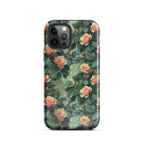 Funda resistente con temática rosa para teléfono celular iPhone® floral verde 15 14 Pro Max - Imagen 7 de 20