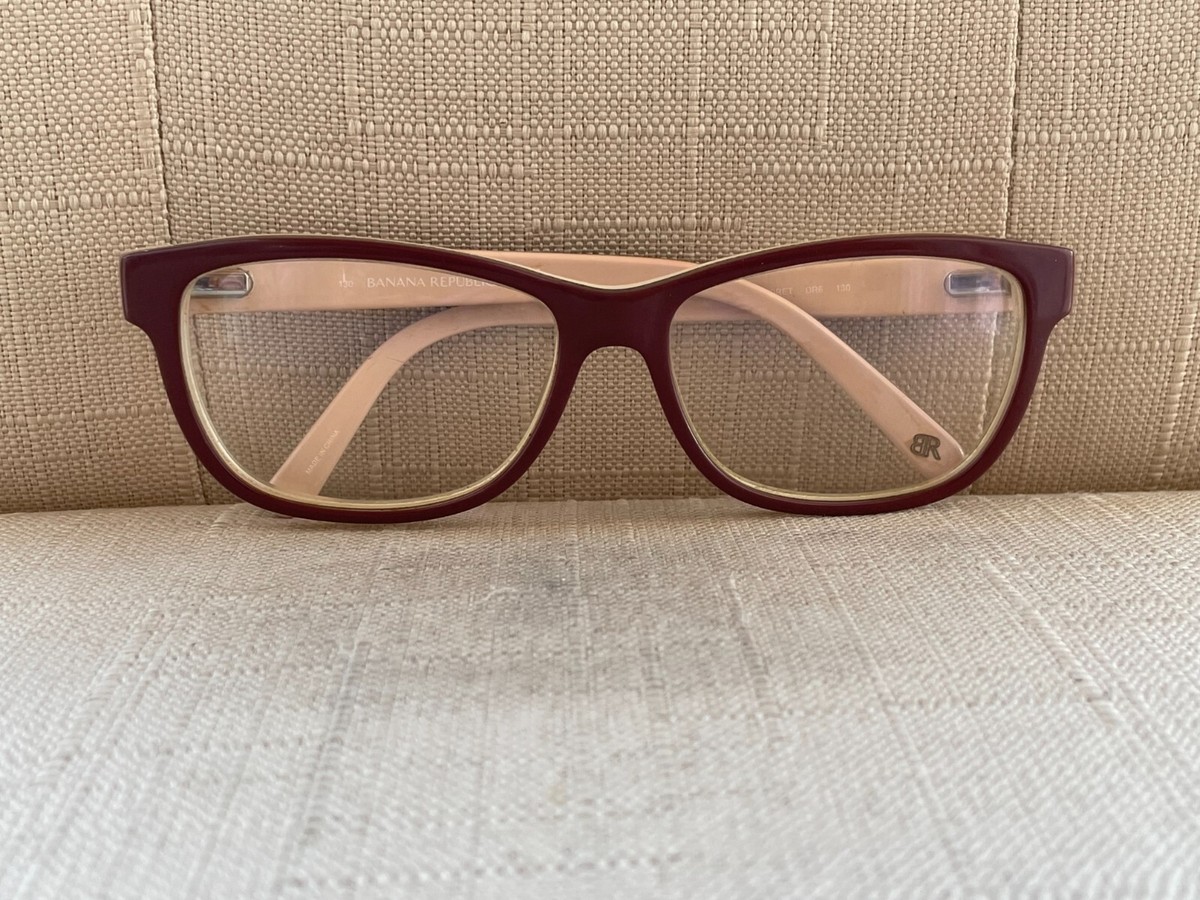 Banana Republic Women Eyeglasses Frame AMORET Glasses 54[]15 130 Banana Republic Women Eyeglasses Frame AMORET Maroon Red  main image 3
