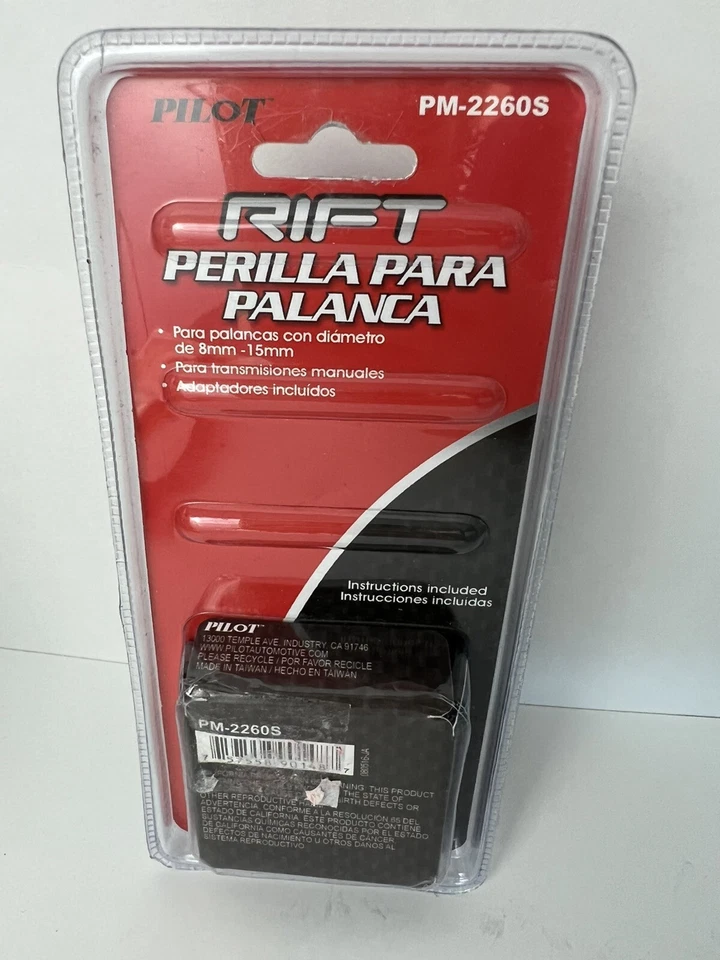 Rift Shift Knob Manual Gear Shifter Silver Fits 5/16" to 9/16" Pilot PM-2260S - Image 2 of 2