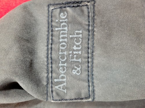 Abercrombia & Fitch Hamilton Jacket Men's Large Dark Flannel Lined BoomerJacket - Picture 8 of 17