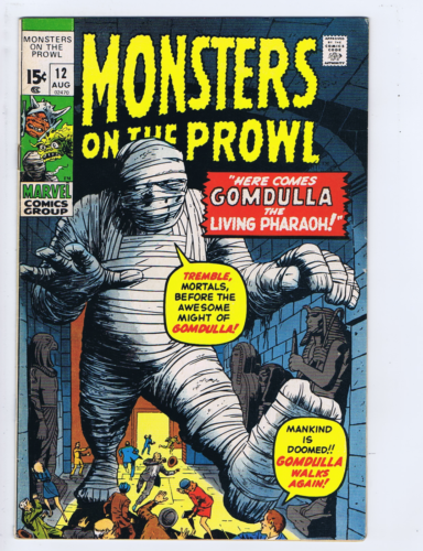 Monsters on the Prowl #12 Marvel 1971 Here Comes Gomdulla the Living Pharaoh ! - Picture 1 of 2
