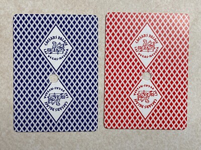 Vintage Lot of 2 Caesars Palace Casino Las Vegas Single Swap Playing Card PC380