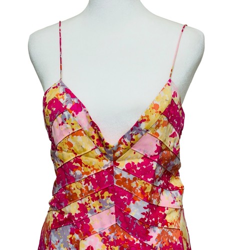 Diane Von Furstenberg Babydoll abito slip donna 6 seta floreale spaghetti strap - Foto 3 di 13