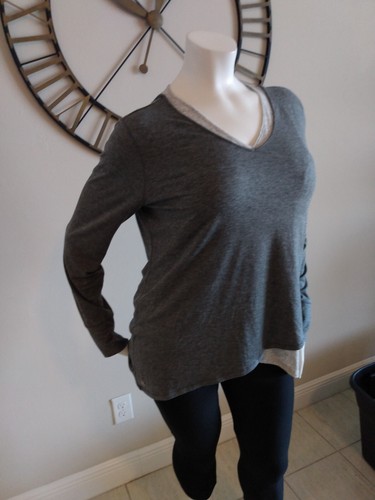 Camiseta y camiseta sin mangas Tek Gear On The Go adjunta en capas manga larga gris para mujer talla XL - Imagen 6 de 8