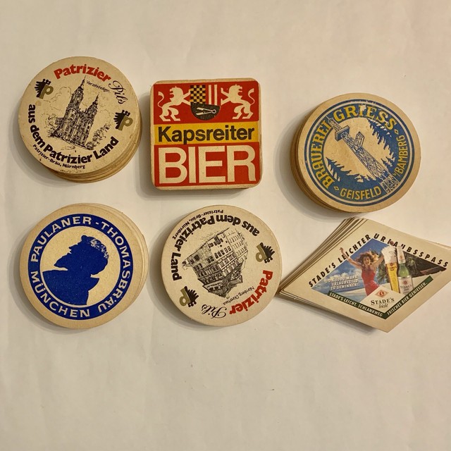 beer coasters 128 vintage German & European beer coasters alcohol bar lot eBay
