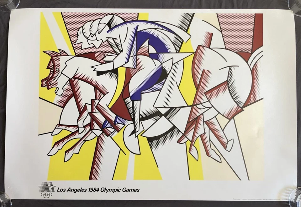 Póster Olímpico Roy Lichtenstein 1984 Los Ángeles 24" x 36" Edición Limitada Foto 2 de 4