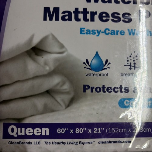Clean Rest Waterproof Queen Mattress Protector 60" x 80" x 21" - Picture 2 of 3