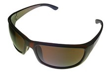 Perry Ellis Sunglass PE05 1 Crystal Brown Plastic Wrap, Solid Light Brown Lens