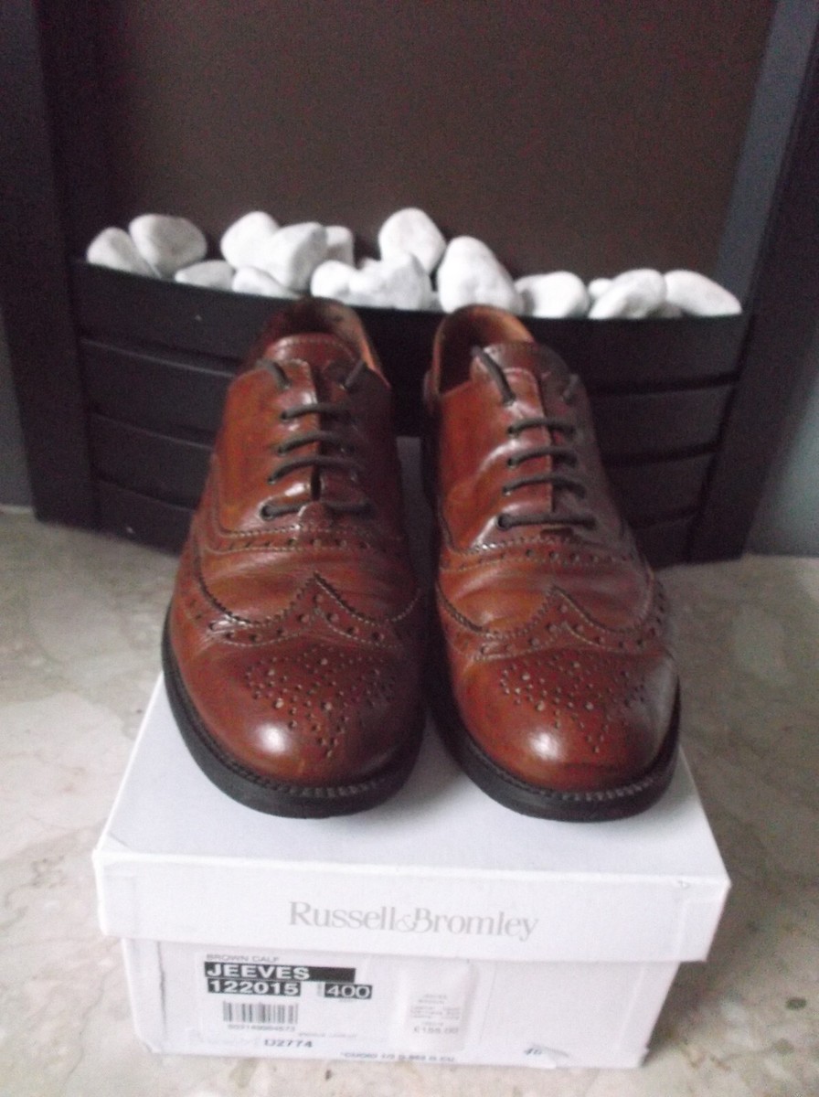 Russell Bromley Jeeves Ladies Tan Leather Oxford Brogues Shoes