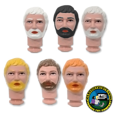 Set of 6 Custom Bearded Jack 8 inch Roto Molded for 8 inch Retro figures