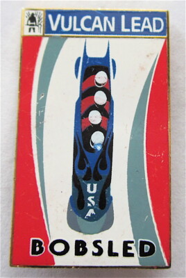 TORINO 2006 WINTER OLYMPIC GAMES VULCAN LEAD USA NOC BOBSLED TEAM SPONSOR PIN