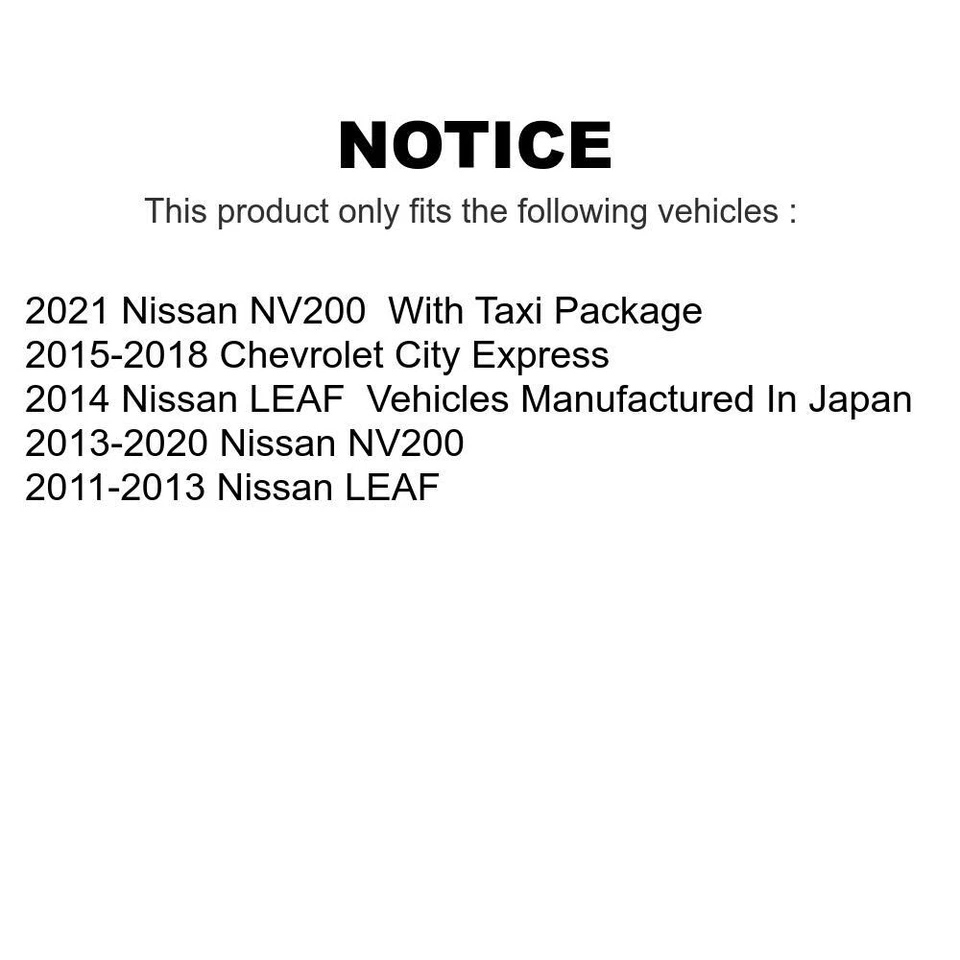 Front Brake Rotors & Ceramic Pads Kit for Nissan NV200 2013-2019 5 Lug 283mm Foto 2 de 2