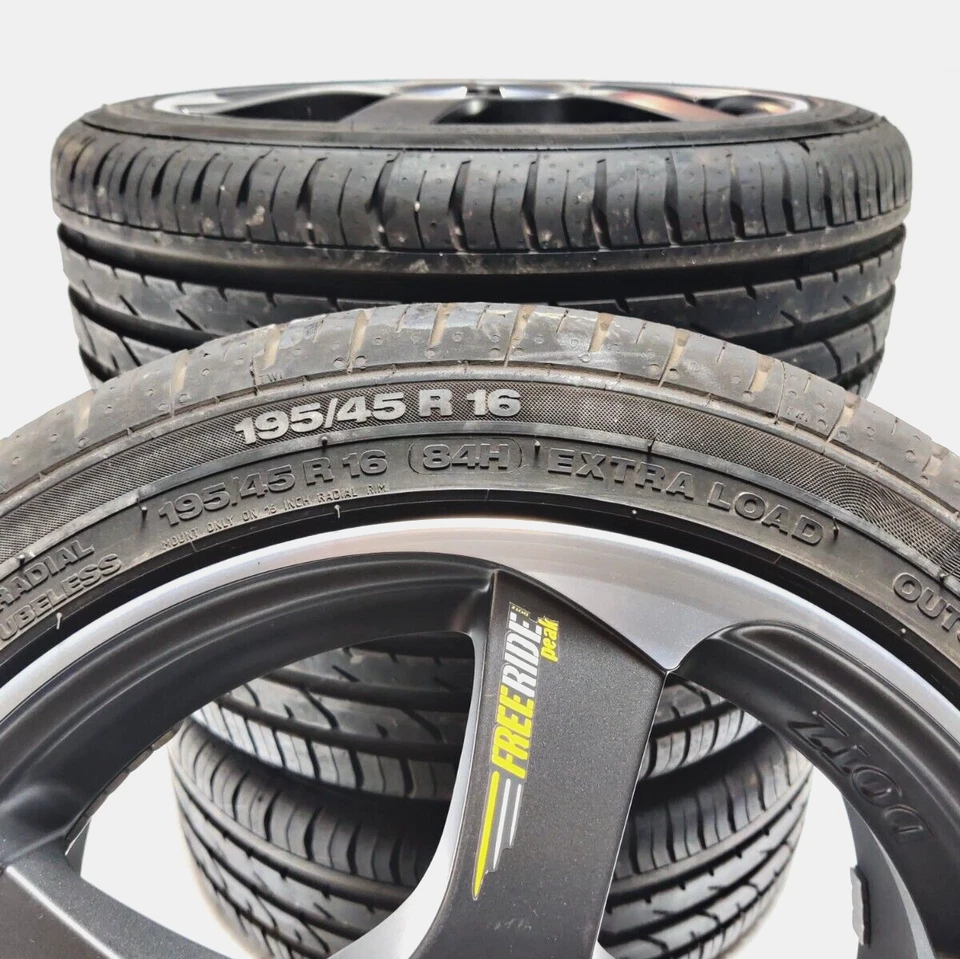 4x Sommerkompletträder Continental PremiumContact 2 195/45 R16 Dotz LK 4x100 - Bild 4 von 4