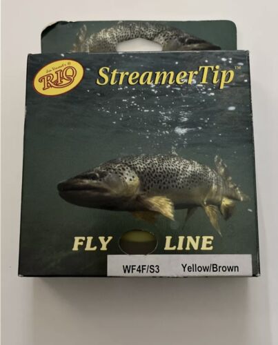 RIO STREAMERTIP FLY LINE WF4F/ S3 DC 15ft TYPE 3 YELLOW/ BROWN 90ft 27.4m