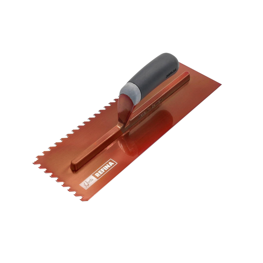 Refina Notched Tiling Trowel 11 Inch - 6mm Notch - Rose Gold