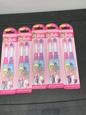 Lot Of 5 Pks Barbie Soft Tootbrush Twin Pack Pink Purple Brush Buddies Kids