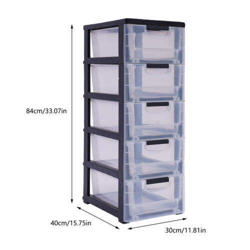 HOT PP Plastic Storage Cabinet 5 Drawers Stackable Clothes Storage Box Organizer