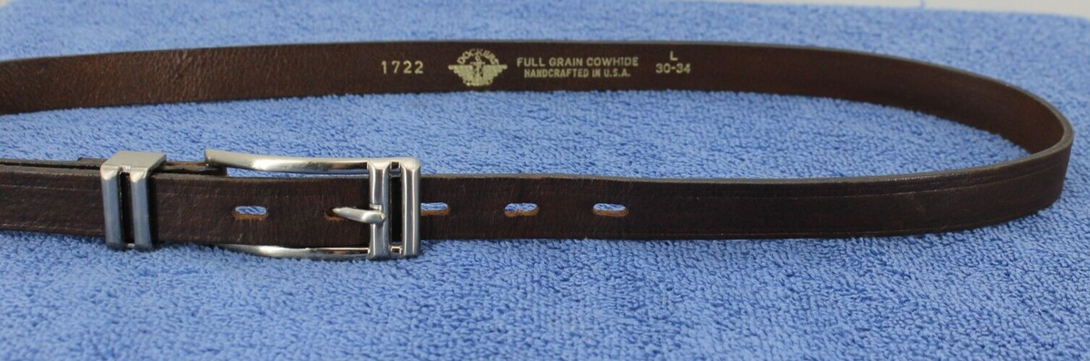 VTG Dockers Belt L 30-34 Top Grain Cowhide Leather Women Black Brown Staple NEW DOCKERS HANDCRAFTED LADIE main image 4
