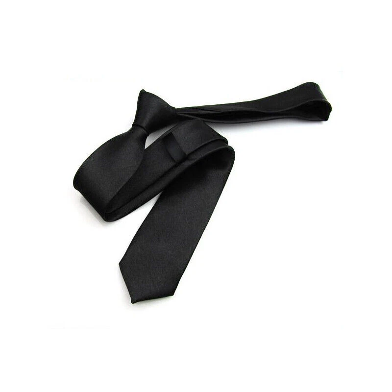 Mens SKINNY TIE Plain Wedding Slim Necktie Formal Casual Narrow Party men's ties - image 4 of 4