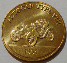 Franklin Mint:  Sunoco; Autocar Type VIII 1904 Souvenir Coin Medal Token 26mm