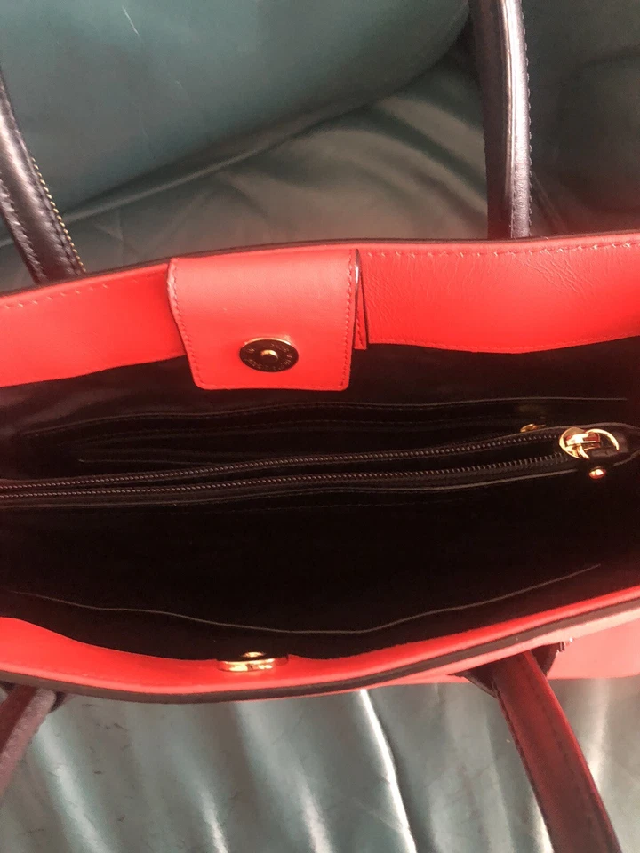 Bolso de Mano Milly Rojo/Coral Cuero Asa Superior Foto 3 de 4