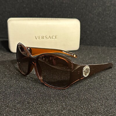 Versace Amber Sunglasses Versace Amber Shield Logo Sunglasses – Mercy Vintage main image 2