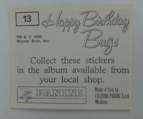 1990 Panini Happy Birthday Bugs (Pick Your Sticker) - Picture 17 of 343