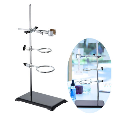 3X Laboratory Grade Metalware Support Stand, Cork Lined Burette Clamp With 6 Retort Ring 2inch 3inch Dia - View #3
