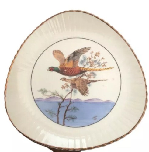 Vintage 1950s Decorative Plate HANDPAINTED Kelsboroware Plate. Pheasants. Cream - Picture 3 of 8