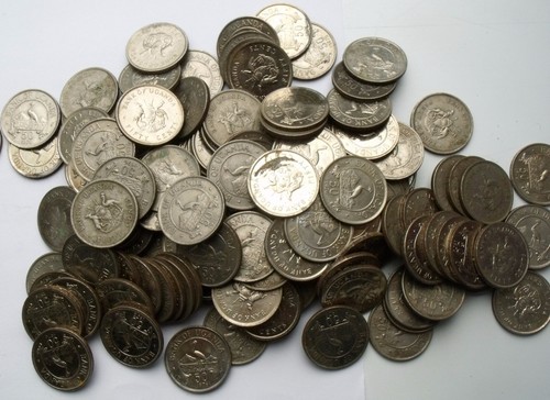 10 X UGANDA 50 CENTS 1976 - BIRD CRANE MAGNETIC KM4a VF 10 COINS WHOLESALE - Picture 5 of 5