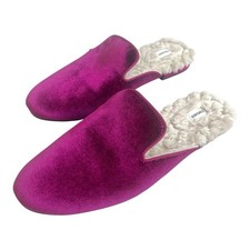 Birdies Women  s The Phoebe Wild Berry Velvet Slide Slipper size 9 