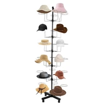 tonchean Hat Rack Stand, 6-Tier Modern Large Freestanding Hats Display Rack w...